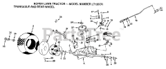 Electrolux/AYP LT 120 CR - Electrolux/AYP Lawn Tractor TRANSAXLE AND REAR WHEEL