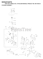 Husqvarna LTH 120 (954140003-A) - Husqvarna Lawn Tractor (1997-01) STEERING