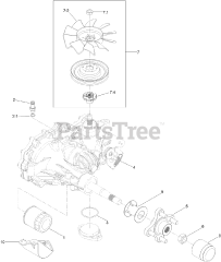 Toro 74465 (HD 2000) - Toro 48" Titan Zero-Turn Mower (SN: 400000000 - 403350971) RH Transaxle Assembly No. 135-0139