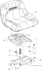 Cub Cadet CC 30 H (13A721JD056) - Cub Cadet Hydro Mini Rider (2017) Seat