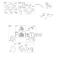 Briggs & Stratton 12D103-0140-E8 - Briggs & Stratton Horizontal Engine Controls, Governor Spring, Rewind Starter