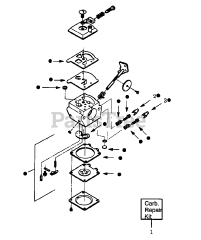 Weed Eater XT 125 K - Weed Eater String Trimmer CARBURETORS WT298, WT-298A BREAKDOWN