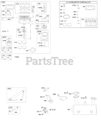Briggs & Stratton 44K777-0124-B1 - Briggs & Stratton Vertical Engine Carburetor, Exhaust System, Fuel Supply, Kit/Gasket Set-Carburetor