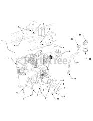 Cub Cadet 5254 E (54BE542-710) - Cub Cadet Compact Tractor Transmission Mounting 1B075G &amp; After