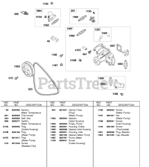 Briggs & Stratton 58E447-0411-E2 - Briggs & Stratton Horizontal Engine Water Pump, Pulley, V-Belt