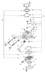 Echo ES-2400 - Echo Shred N Vac Blower (Type 1E) Carburetor -- C1U-K44A  S/N: 001001-519978, Canada - 001001-029298