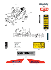 Simplicity SZT 105 (2692021-00) - Simplicity Courier 91cm Zero-Turn Mower, 7200 series Briggs & Stratton