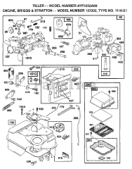 Electrolux/AYP 3352 A89 - Electrolux/AYP Tiller (1998) ENGINE, BRIGGS AND STRATTON