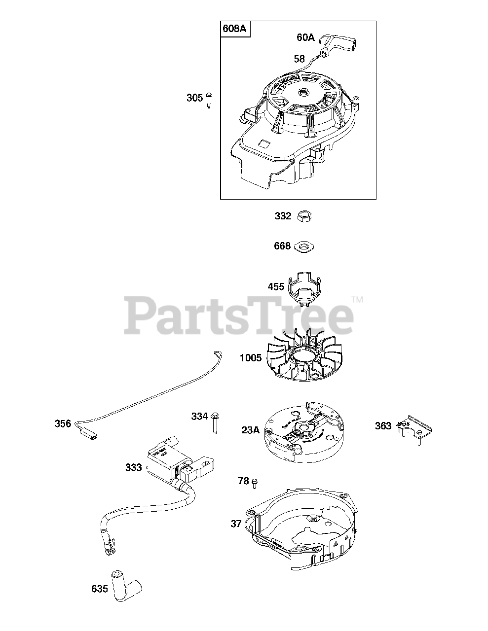 Briggs & Stratton 104M020223F1 Briggs & Stratton Vertical Engine