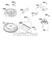 Briggs & Stratton 44C677-0001-B1 - Briggs & Stratton Vertical Engine Flywheel, Ignition, and Starter Group