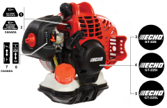 Echo GT-225 i - Echo String Trimmer (SN: U74513001001 - U74513999999) Labels