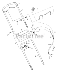 Snapper RT 2151 (80045) - Snapper Walk-Behind Trimmer RT2151 Handle Assembly