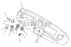 Ariens 996148 - Ariens Contractor 4WD Utility Vehicle, Subaru EH65 (SN: 020000 & Above) Instrument Panel