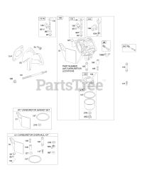 Briggs & Stratton 19E412-1102-E1 - Briggs & Stratton Horizontal Engine Carburetor, Carburetor Overhaul Kits