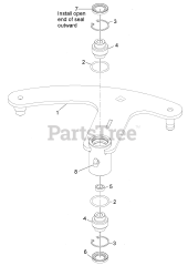 Exmark TTS600GKA523E0 - Exmark 52" Turf Tracer S-Series Walk-Behind Mower, Kawasaki (SN: 402082300 - 404314158) (2018) Deck Idler Assembly No. 126-2314