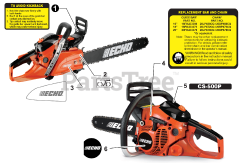 Echo CS-500 P - Echo Chainsaw (SN: C19312001001 - C19312999999)