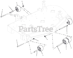 Gravely 991115 (Pro-Turn 148) - Gravely Pro-Turn 48" Zero-Turn Mower (SN: 041000 & Above) Anti-Scalp Rollers, 48" Deck