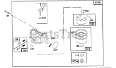 Briggs & Stratton 124802-3421-01 - Briggs & Stratton Vertical Engine Carburetor Assembly