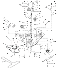 Gravely 915099 (ZT 1634) - Gravely 34" Zero-Turn Mower, 16hp Kohler (SN: 000101 & Above)