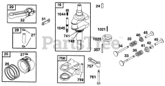 Briggs & Stratton 282707-0116-01 - Briggs & Stratton Vertical Engine Piston Grp, Crankshaft