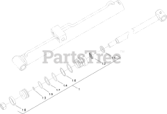 Toro 22333 (TX 525) - Toro Dingo Compact Utility Loader (SN: 270000401 - 270999999) (2007) Left Hand Hydraulic Lift Cylinder Assembly No. 104-6267