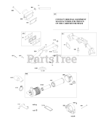 Briggs & Stratton 543577-0110-E1 - Briggs & Stratton Vertical Engine Intake Manifold, Carburetor/Mixer, Air Cleaner
