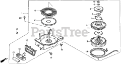 Honda BF5 AH LA (BADL) - Honda Outboard Engine, Made in Japan (SN: BADL-1000001 - BADL-1099999) RECOIL STARTER