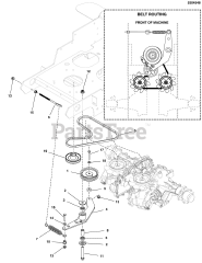 Ferris SRS Z1 (5901944) - Ferris SRS Z1 Series 48" Stand-On Mower, 22hp Kawasaki, Rear-Discharge Transaxle Drive Group