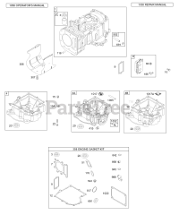 Briggs & Stratton 311777-0143-E2 - Briggs & Stratton Vertical Engine Cylinder, Sump, Gasket Set