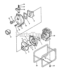 Echo WP-2000 - Echo Water Pump (SN: A0000 - A1009) PUMP, FRAME