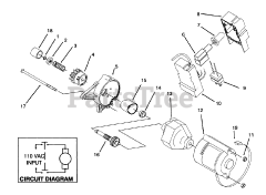 Toro 38170 - Toro CCR Powerlite Snow Thrower (SN: 069000001 - 069999999) (1996) Starter Motor Assembly Switch Housing
