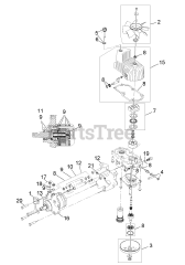 Exmark LZX740KC606CA - Exmark 60" Lazer Z X-Series Zero-Turn Mower, Kohler, CARB (SN: 312000000 - 312999999) (2012) LH Hydro Assembly No. 116-6415