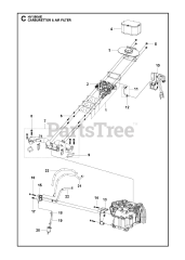 Husqvarna 531262201 - Husqvarna Engine (2022-01) CARBURETTOR &amp; AIR FILTER