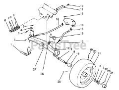 Toro 72041 (244-H) - Toro Yard Tractor (SN: 039000001 - 039999999) (1993) Front Axle Assembly
