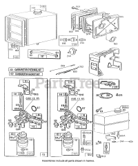 Briggs & Stratton 131702-0140-01 - Briggs & Stratton Vertical Engine Fuel Tanks, Carburetor, A/C
