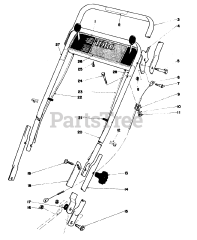 Toro 20705 - Toro Walk-Behind Mower (SN: 000000001 - 000999999) (1980) Handle Assembly
