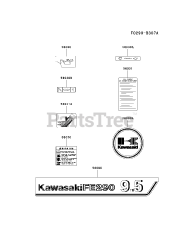 Kawasaki FE290D-BS22 - Kawasaki Engine LABEL