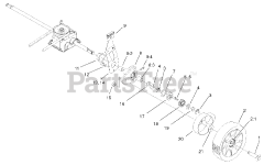Lawn-Boy 10552 - Lawn-Boy GoldPro Series Walk-Behind Mower (SN: 220000001 - 220999999) (2002) GEARCASE AND WHEEL ASSEMBLY