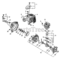 Echo SRM-3110 - Echo String Trimmer (Type 2E) Engine, Fan Housing