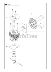 Husqvarna 525 LS - Husqvarna Brush Cutter (2013-03) CYLINDER PISTON MUFFLER