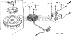 Honda BFP9.9 D5 LHA (BABJ) - Honda Outboard Engine, Made in Japan (SN: BABJ-1400001 - BABJ-1499999) FLYWHEEL