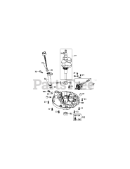 Troy-Bilt 1P65TG - Troy-Bilt Engine 1P65TG Crankshaft &amp; Crankcase Cover