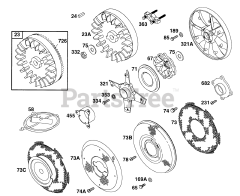 Briggs & Stratton 252412-0601-01 - Briggs & Stratton Horizontal Engine Flywheels, Screens