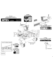 MTD 24BF550M006 - MTD Log Splitter (2010) Label Map