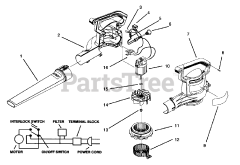 Toro 51557 - Toro Super Blower Vacuum (SN: 059000001 - 059999999) (1995)