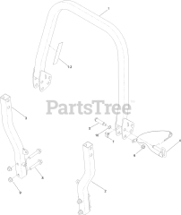 Toro 77287 (2000) - Toro 60" Z Master Zero-Turn Mower (SN: 411581734 - 411999999) Roll-Over Protection System Assembly No. 144-1848