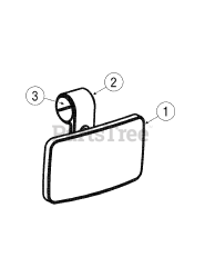 Cub Cadet 203 (39A-203-100) - Cub Cadet Utility Vehicle Rear View Mirror att2 Rear View Mirror