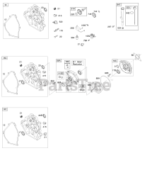 Briggs & Stratton 122012-0133-B1 - Briggs & Stratton Horizontal Engine Crankcase Cover, Gear Reduction, Lubrication