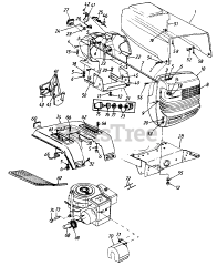 MTD 134R617G000 - MTD Lawn Tractor (1994) Hood Style 7