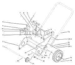 Toro 38602 - Toro 24" Snow Commander Snow Thrower (SN: 250000001 - 250999999) (2005) Lower Handle Assembly